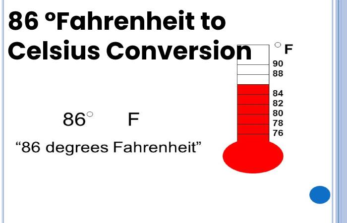 86 degrees fahrenheit to celsius 