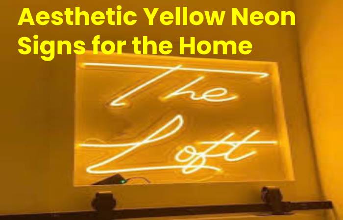 Aesthetic Yellow Neon Sign 