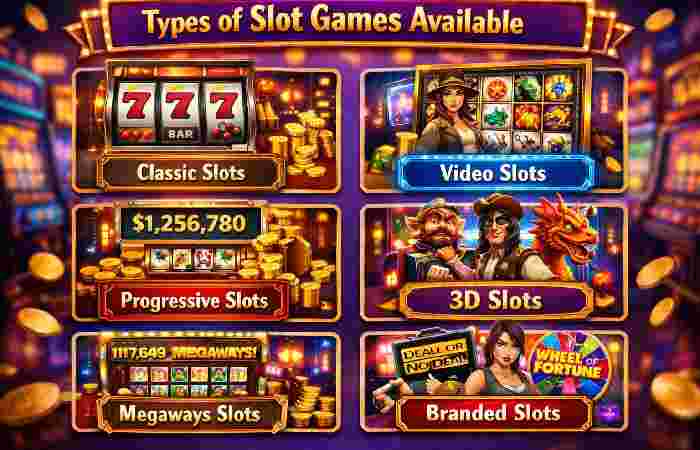 types of slot games available
