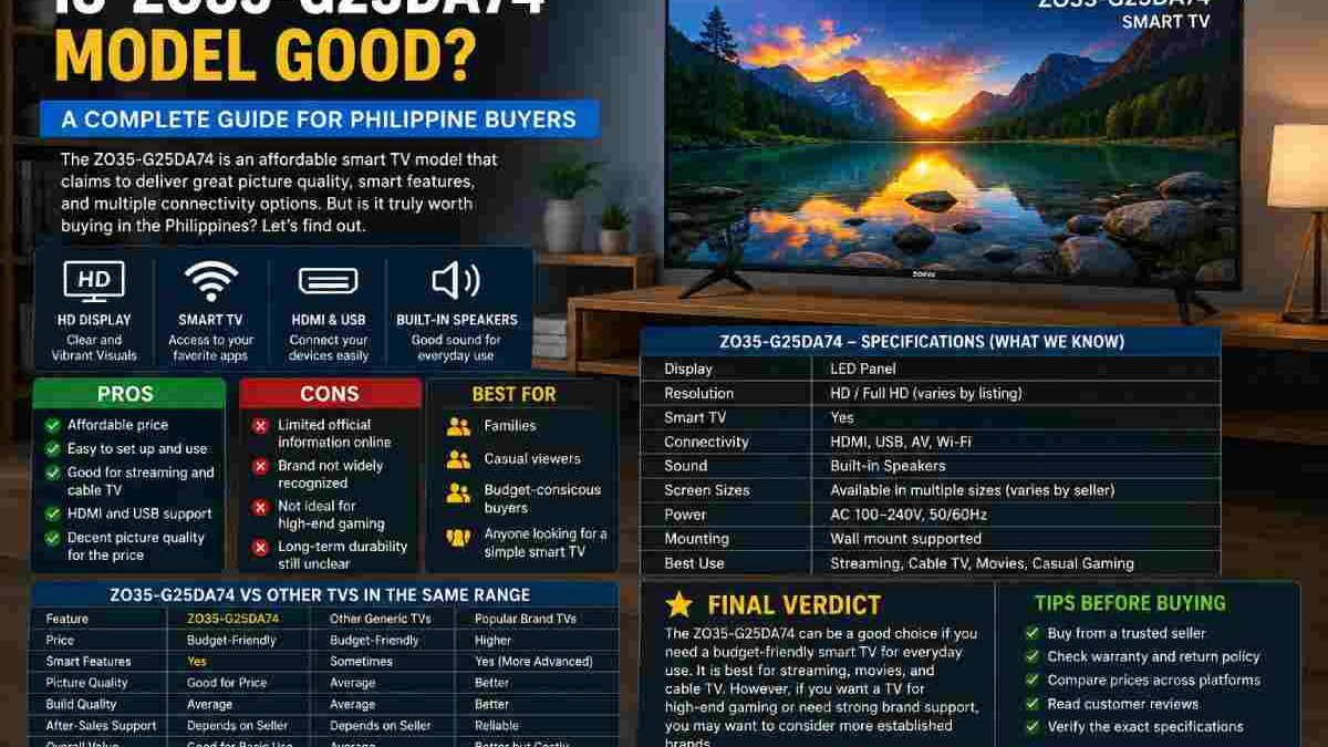 Is Zo35-g25da74 Model Good – in the Philippines? Honest Review & Buying Guide