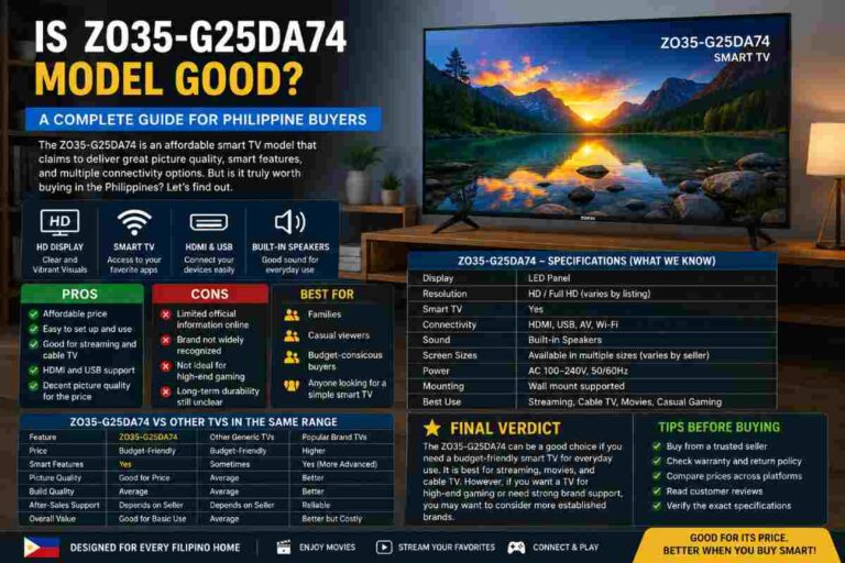 Is Zo35-g25da74 Model Good – in the Philippines? Honest Review & Buying Guide