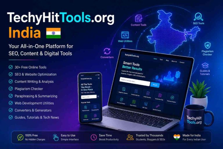 Techyhittools org India – Free SEO, Content & Digital Tools Platform