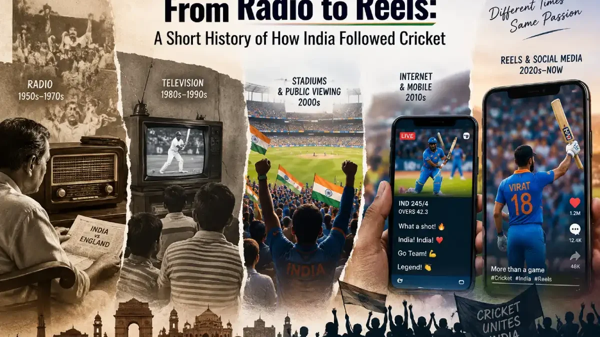 From Radio to Reels: A Short History of How India Followed Cricket